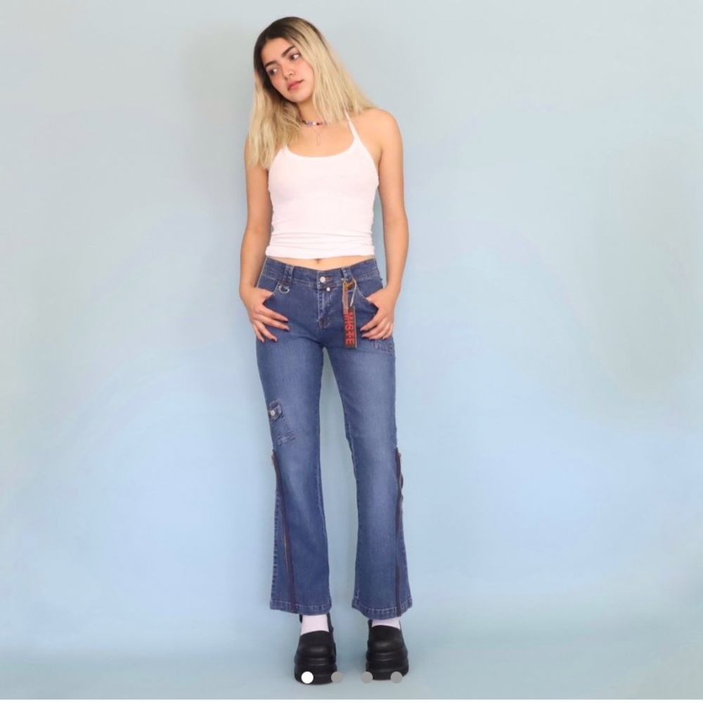Deadstock y2k Zipper Flare Jeans